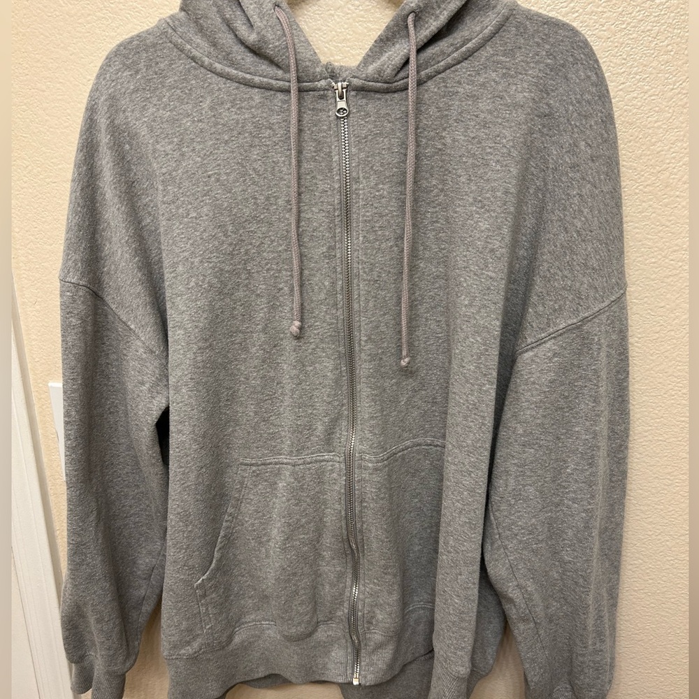 Grey zip up